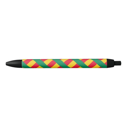 Benin Vlag Balpen Zwarte Inkt Pen (Voorkant)