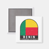 Benin-vlag Embleem  Magneet (Voorkant / Achterkant)