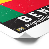 Benin-vlag Embleem Poster (Hoek)