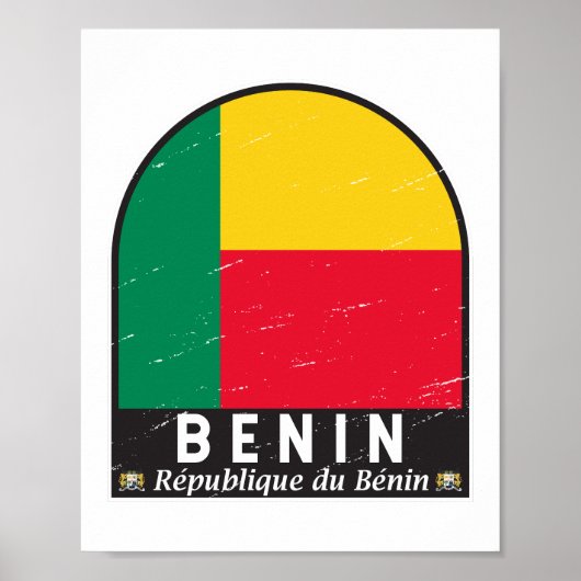 Benin-vlag Embleem Poster (Voorkant)