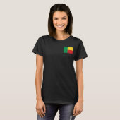Benin Vlag en Kaart dk T-shirt (Voorkant volledig)