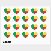 Benin Vlag Hart Sticker (Vel)