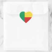 Benin Vlag Hart Sticker (Tas)