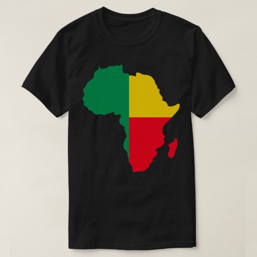 Benin vlag in Afrika T-shirt (Design voorkant)