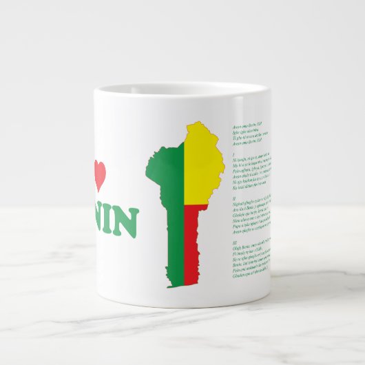 Benin vlag in de landkaart grote koffiekop (Voorkant)