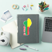 Benin vlag in de landkaart sticker (iPad Cover)