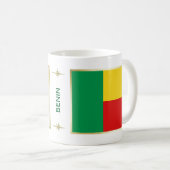 Benin Vlag + Landkaart Mok (Voorkant rechts)