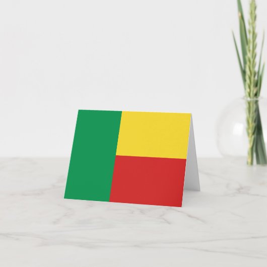 Benin Vlag Notitiekaart (Voorkant)