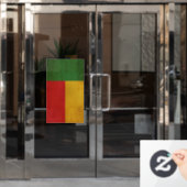 Benin Vlag ontwerp Raamsticker (Kantoordeur)