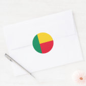 benin vlag ronde sticker (Envelop)
