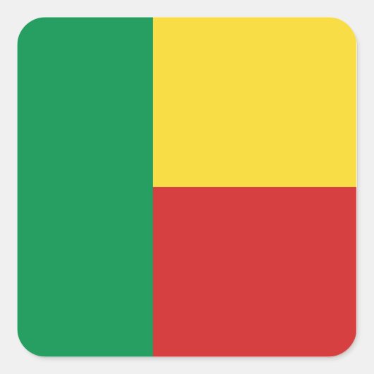 Benin Vlag Sticker (Voorkant)