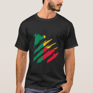 Benin Vlag Verenigde Staten Beninese roots Benines T-shirt