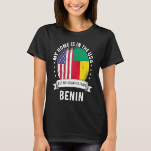 Beninese American Patriot Grown Home USA Fla T-shirt