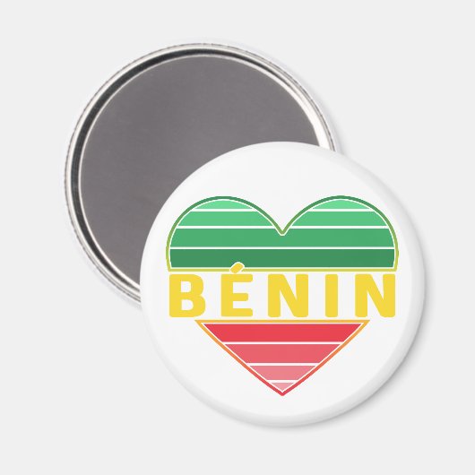 Beninese hart, ik hou van Benin Magneet (Voorkant / Achterkant)