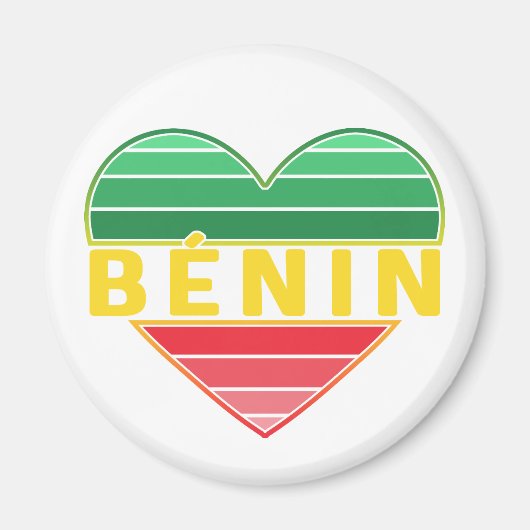 Beninese hart, ik hou van Benin Magneet (Voorkant)
