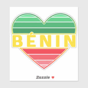 Beninese hart, ik hou van Benin Sticker