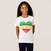 Beninese hart, ik hou van Benin T-shirt (Voorkant volledig)