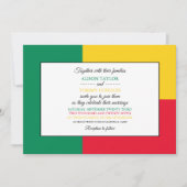 Beninese vlag, vlag van Benin bruiloft Kaart (Voorkant)