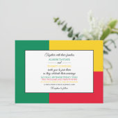 Beninese vlag, vlag van Benin bruiloft Kaart (Staand voorkant)