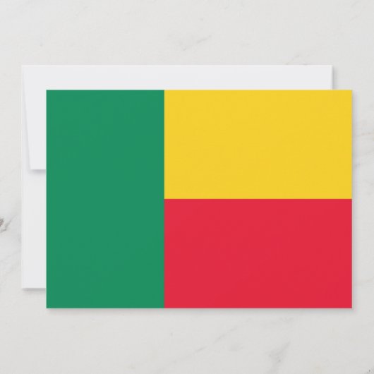 Beninese vlag, vlag van Benin bruiloft Kaart (Achterkant)