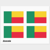Beninese Vlag, Vlag van Benin Rechthoekige Sticker (Vel)
