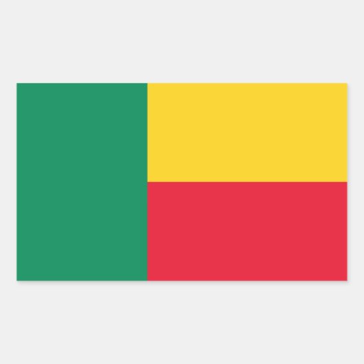 Beninese Vlag, Vlag van Benin Rechthoekige Sticker (Voorkant)