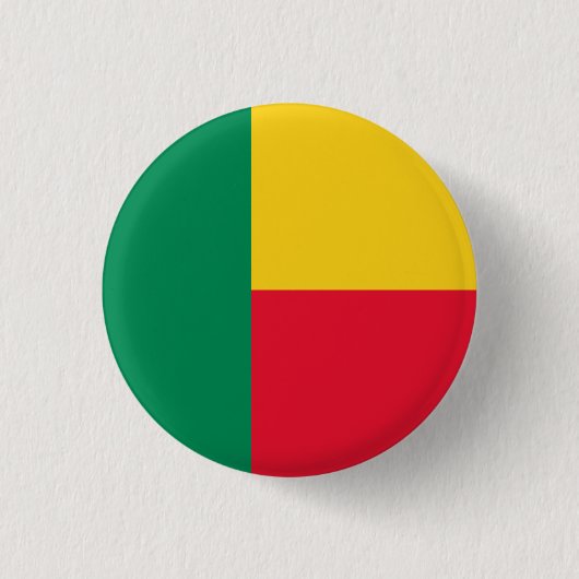 Beninese Vlag, Vlag van Benin Ronde Button 3,2 Cm (Voorkant)