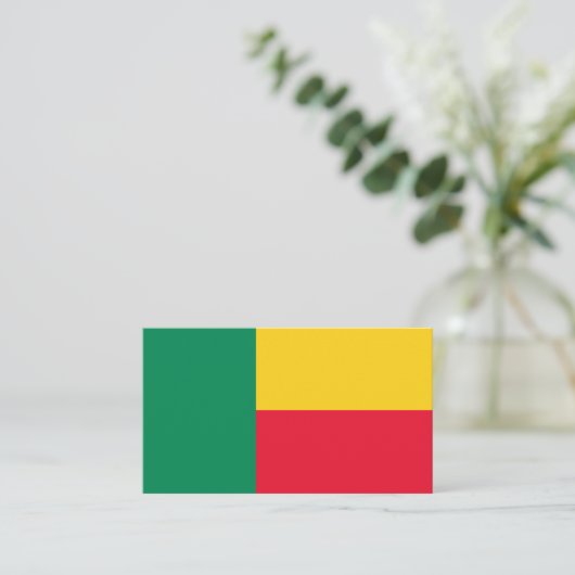 Beninese Vlag, Vlag van Benin Visitekaartje (Staand voorkant)