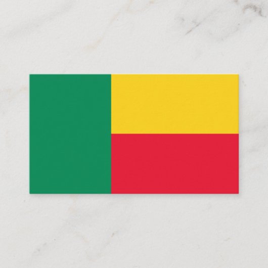 Beninese Vlag, Vlag van Benin Visitekaartje (Voorkant)