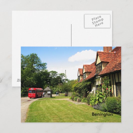 Benington Hertfordshire Briefkaart (Voorkant / Achterkant)
