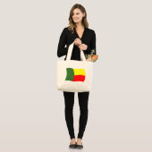 Beninse Vlag Boodschappentas Grote Tote Bag (Voorkant (model))