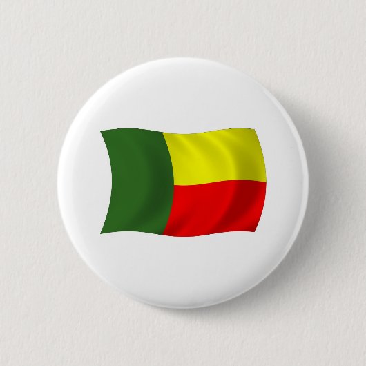 Beninse Vlag Knop Ronde Button 5,7 Cm (Voorkant)