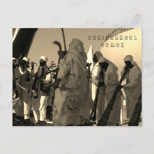 Benishangul-Gumuz traditionele dans Ethiopië Briefkaart (Voorkant)