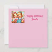 BENITA ~ Verjaardag Kaart ~ 2 lieve meisjes ~ (Achterkant)