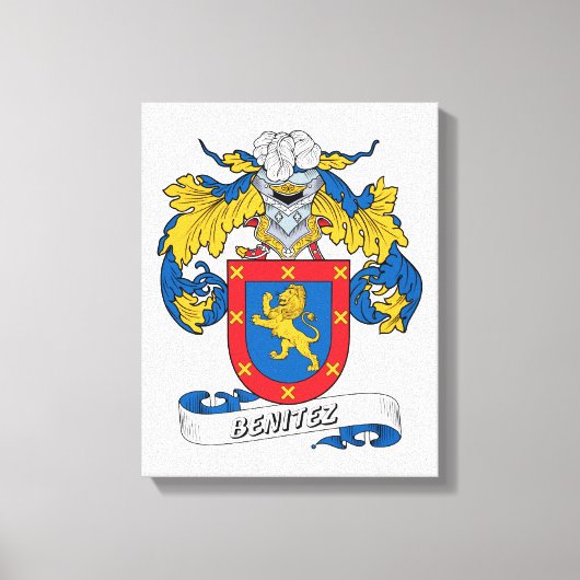 Benitez Family Crest Canvas Afdruk (Voorkant)