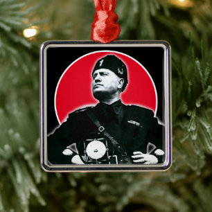 Benito Mussolini Metalen Ornament