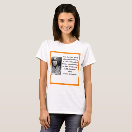 Benito Mussolini T-shirt (Voorkant volledig)