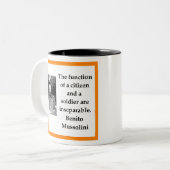 Benito Mussolini Tweekleurige Koffiemok (Voorkant links)