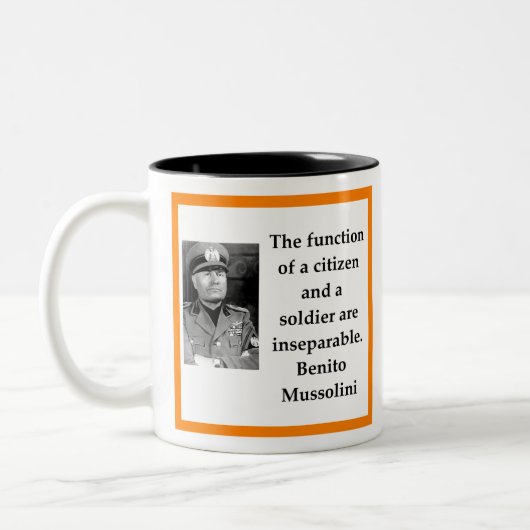 Benito Mussolini Tweekleurige Koffiemok (Links)