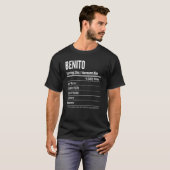 Benito Serving Size Nutrition Label Calories T-shirt (Voorkant volledig)