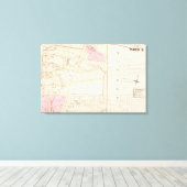 Benjamin Allen's Plat en James Fenn Atlas Map Canvas Afdruk (Insitu (Houten vloer))