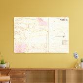 Benjamin Allen's Plat en James Fenn Atlas Map Canvas Afdruk (Insitu (Woonkamer))