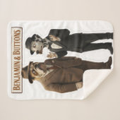 Benjamin and buttons detective duo fleece blanket sherpa deken (Voorkant (horizontaal))