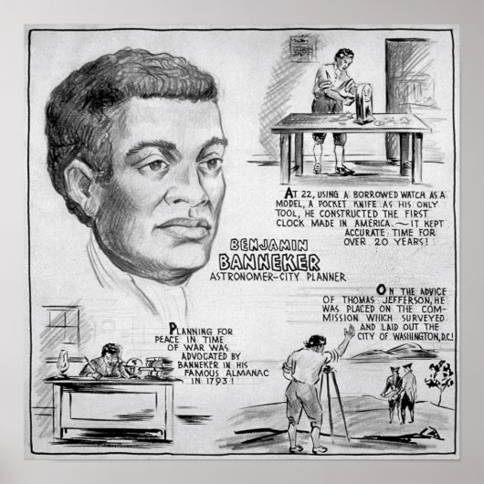 Benjamin Banneker American Black Inventor Poster (Voorkant)