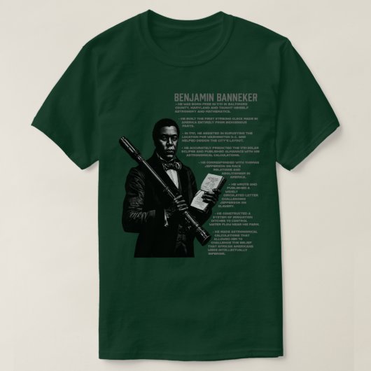 Benjamin Banneker Feiten T-shirt (Design voorkant)