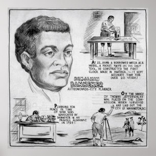 Benjamin Banneker Portrait American Black Inventor Poster