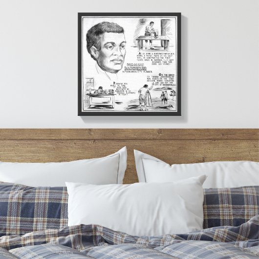 Benjamin Banneker: Zwarte wetenschapper en revolut Canvas Afdruk (Insitu (Slaapkamer))