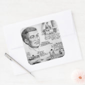 Benjamin Banneker: Zwarte wetenschapper en revolut Vierkante Sticker (Envelop)