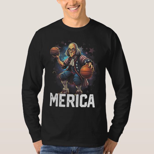 Benjamin Ben Franklin, VS 4 juli Grappig, Mand T-shirt (Voorkant)