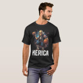 Benjamin Ben Franklin, VS 4 juli Grappig, Mand T-shirt (Voorkant volledig)